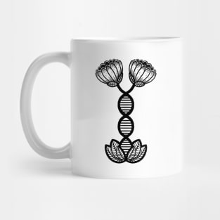 DNA Strand Flower Mug